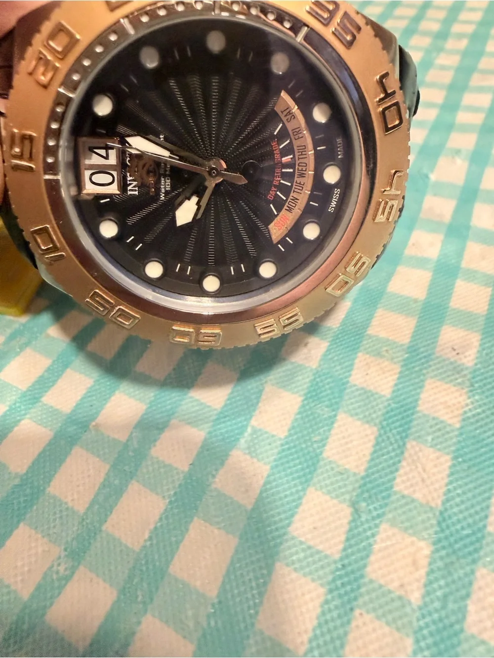 Brand New Swiss Made Subaqua Noma IV Sport-45mm, Black,Rose Gold,Genuine Leather